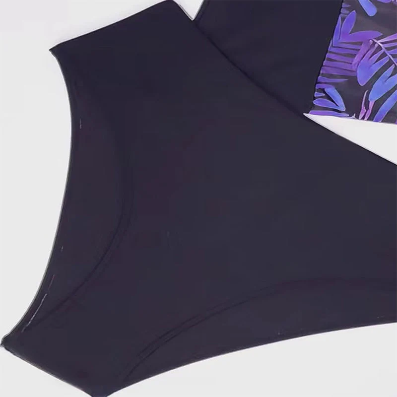 Damen Bikini-Set mit modischem Zip-Oberteil und bequemen High-Waist-Slip Drune