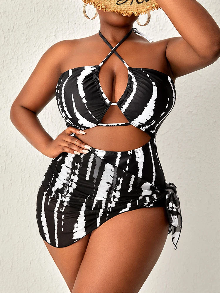 Damen Bikini-Set mit modischem Wickeldetail und hohem Beinausschnitt Drune