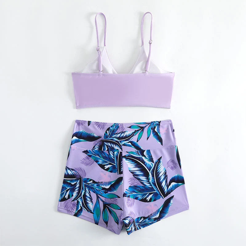 Damen Bikini-Set mit lässigem Crop-Top und verkürzten Shorts Drune