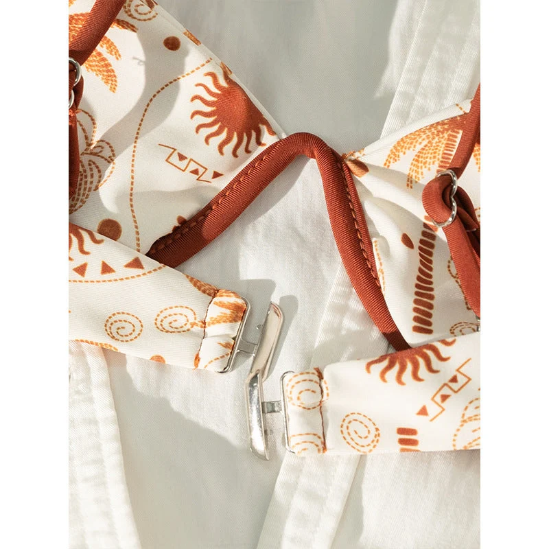 Damen Bikini-Set mit gepolstertem Oberteil und verstellbaren Trägern Drune