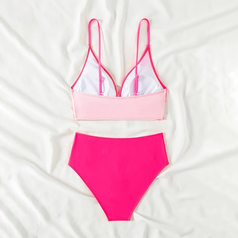 Damen Bikini-Set mit elegantem Wickeldesign und hohem Beinausschnitt Drune