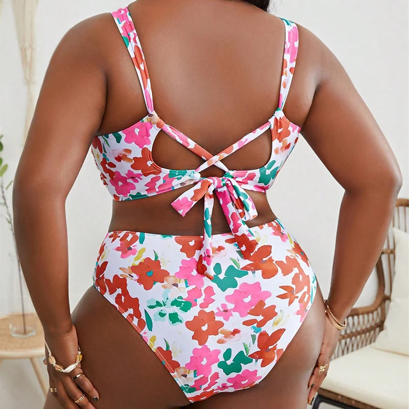 Damen Bikini-Set mit cropped Oberteil und hohem Bund Drune