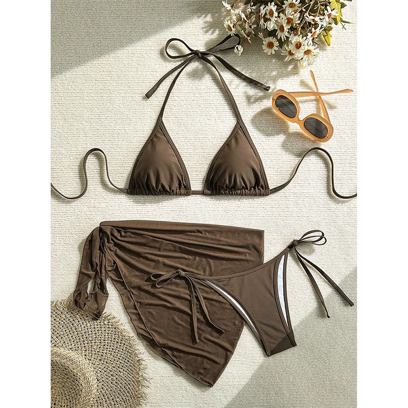 Damen Bikini-Set mit cleverem Wickelrock und verstellbaren Trägern Drune