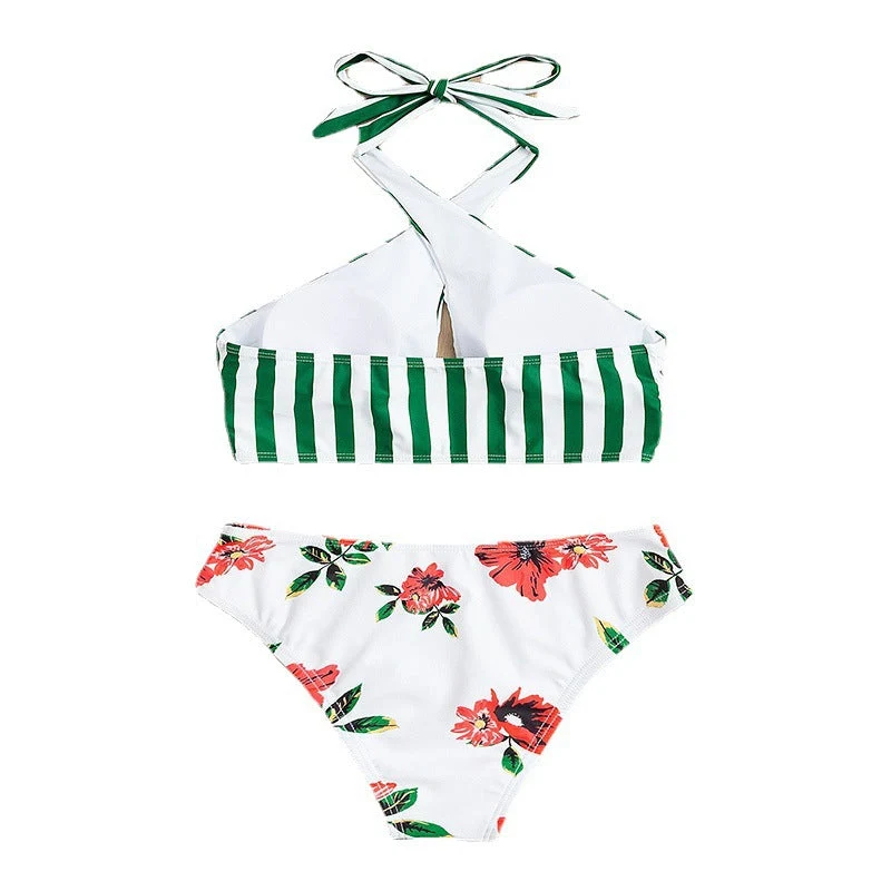 Damen Bikini mit hoch geschnittenem Slip und modischem Wickeloberteil Drune