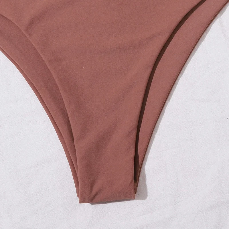 Damen Bandeau-Bikini Set mit hochgeschnittenem Slip Drune
