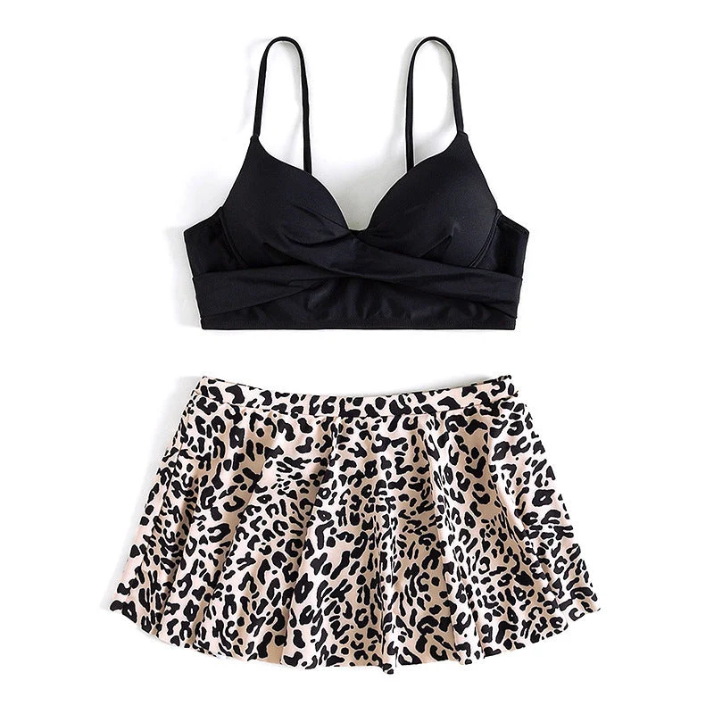 Damen Badeset mit Wickelrock und Bikinitop Drune