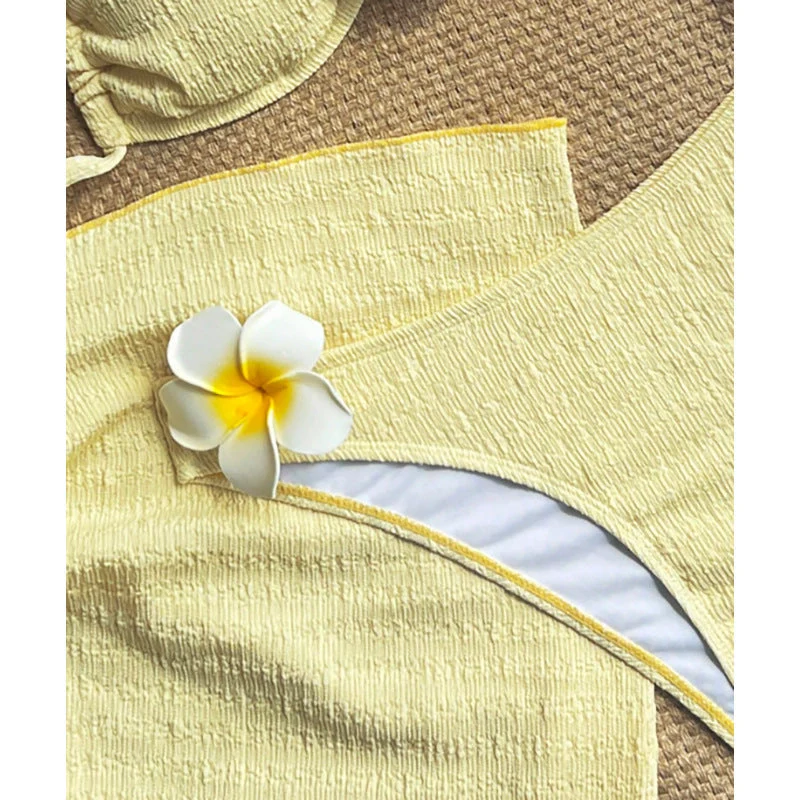Damen Badeanzug-Set mit elegantem Bandeau-Oberteil und hoch geschnittenem Unterteil Drune