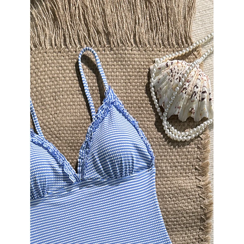 Damen Ästhetischer Badeanzug mit raffinierten Details Drune