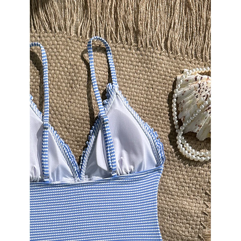 Damen Ästhetischer Badeanzug mit raffinierten Details Drune