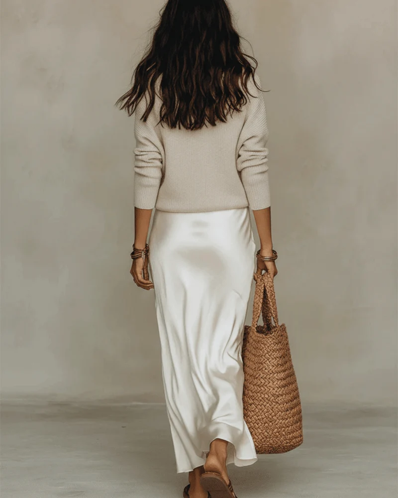Mila™ - Elegantes Zweifarbiges Midikleid