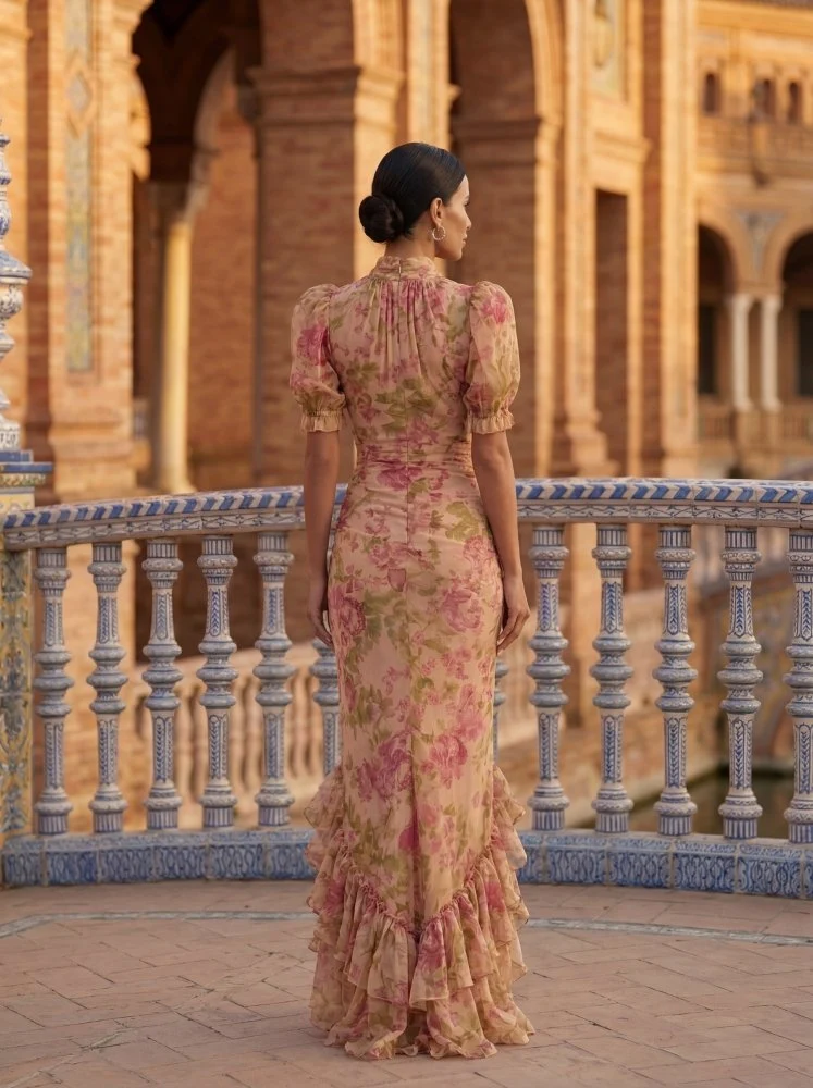 Rosario™ - Romantisches Blumen-Chiffonkleid