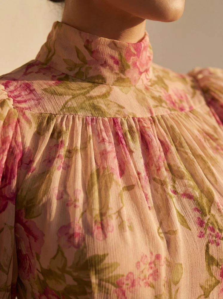 Rosario™ - Romantisches Blumen-Chiffonkleid