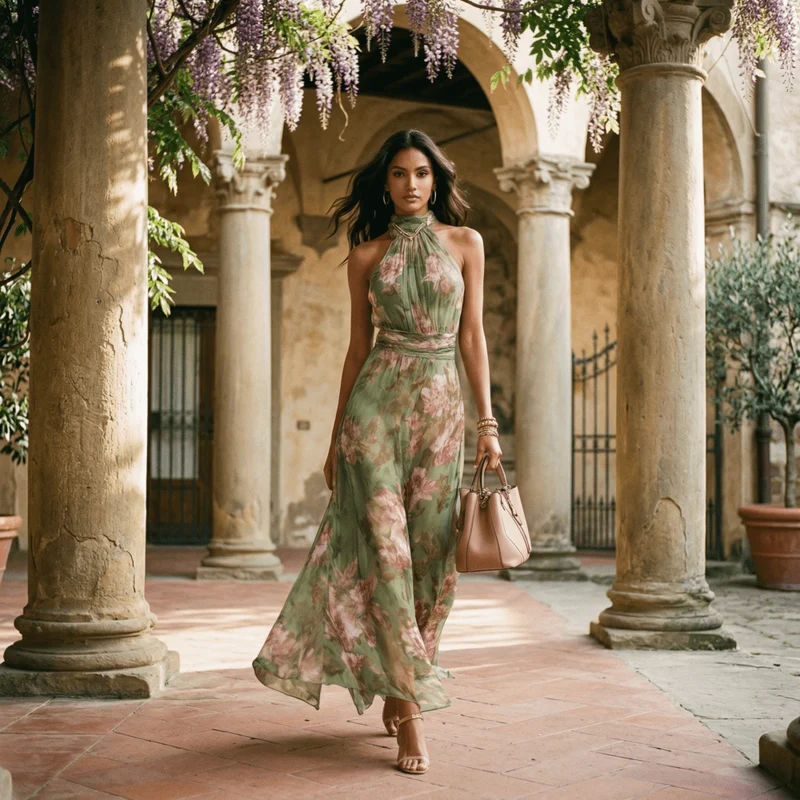 Livia™ - Florales Halter-Maxikleid