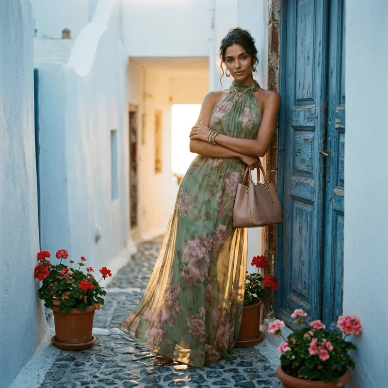 Livia™ - Florales Halter-Maxikleid