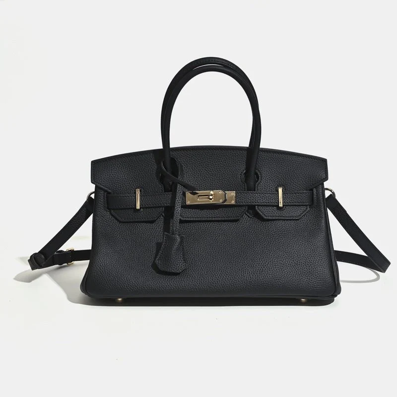Jane Shoulder 29 CM – Strukturierte Handtasche aus echtem Rindsleder mit Prägung