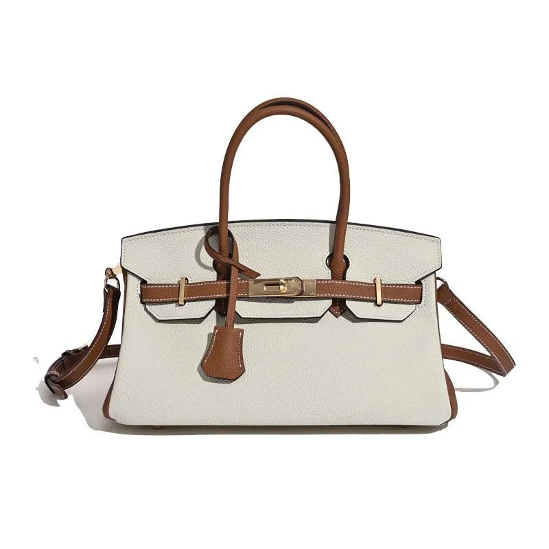 Jane Shoulder 29 CM – Strukturierte Handtasche aus echtem Rindsleder mit Prägung