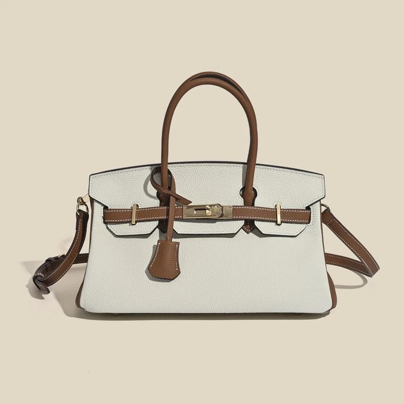 Jane Shoulder 29 CM – Strukturierte Handtasche aus echtem Rindsleder mit Prägung
