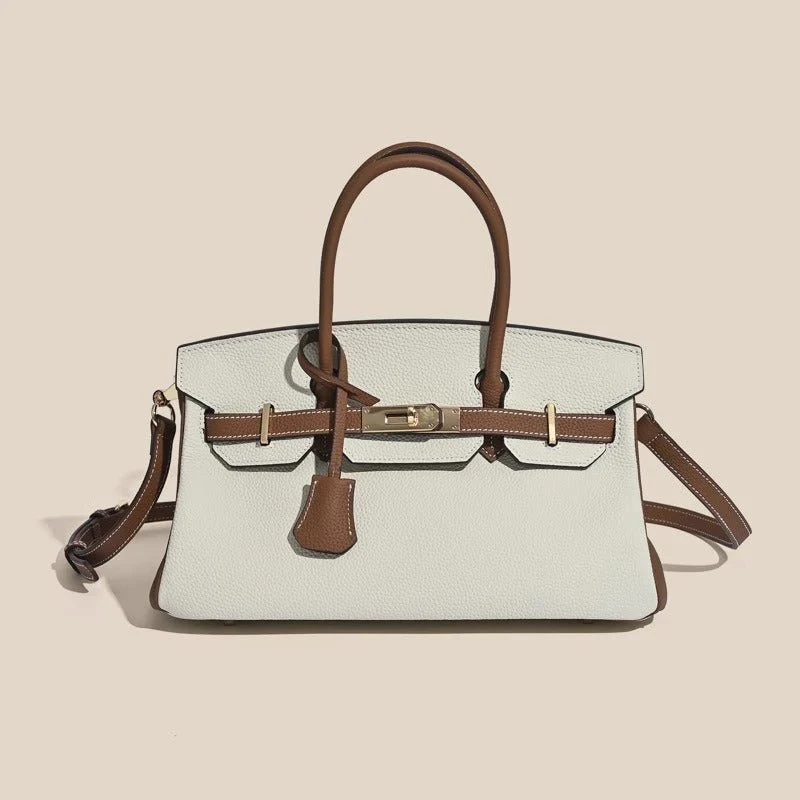 Jane Shoulder 29 CM – Strukturierte Handtasche aus echtem Rindsleder mit Prägung
