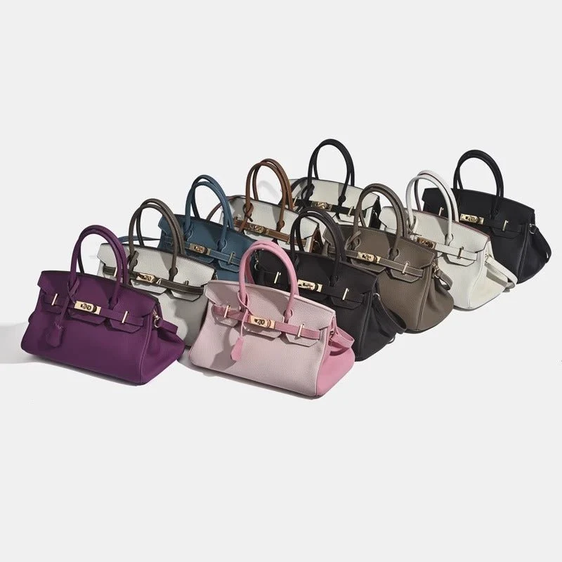 Jane Shoulder 29 CM – Strukturierte Handtasche aus echtem Rindsleder mit Prägung