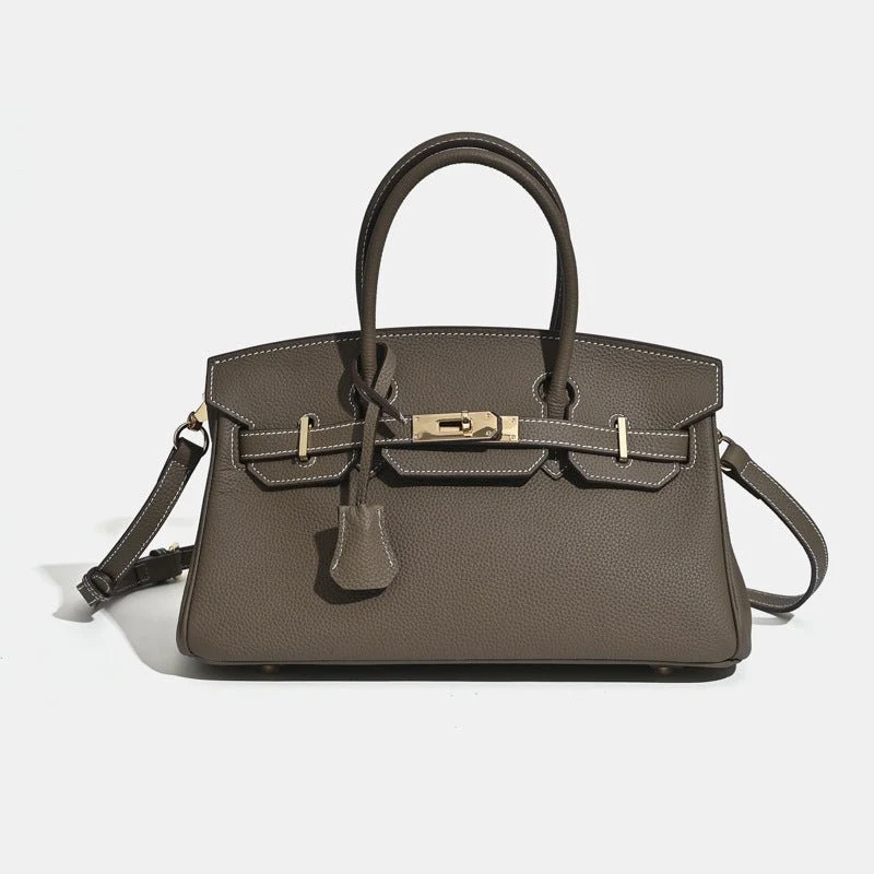 Jane Shoulder 29 CM – Strukturierte Handtasche aus echtem Rindsleder mit Prägung