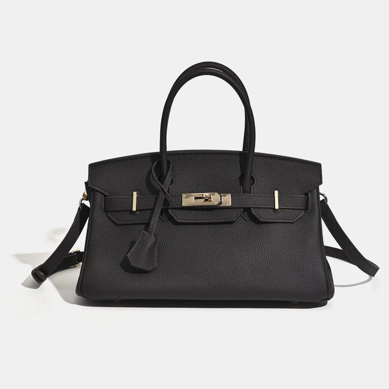 Jane Shoulder 29 CM – Strukturierte Handtasche aus echtem Rindsleder mit Prägung