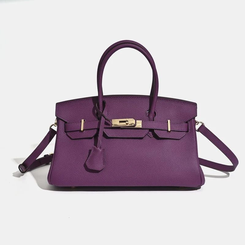 Jane Shoulder 29 CM – Strukturierte Handtasche aus echtem Rindsleder mit Prägung