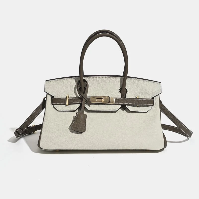 Jane Shoulder 29 CM – Strukturierte Handtasche aus echtem Rindsleder mit Prägung