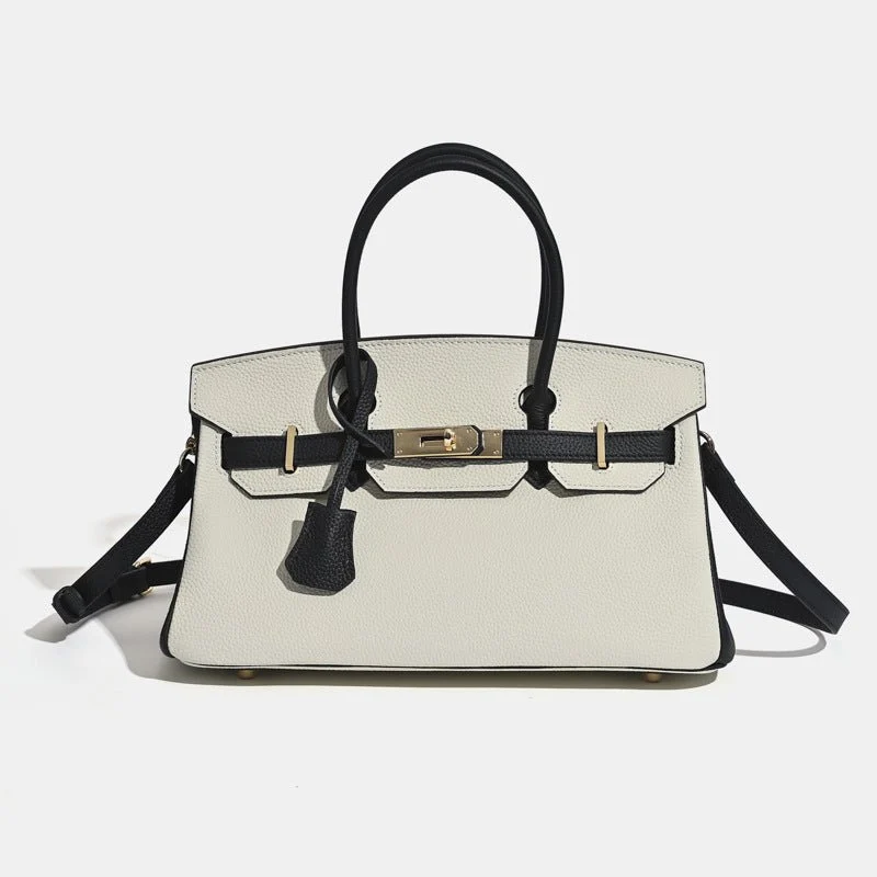 Jane Shoulder 29 CM – Strukturierte Handtasche aus echtem Rindsleder mit Prägung