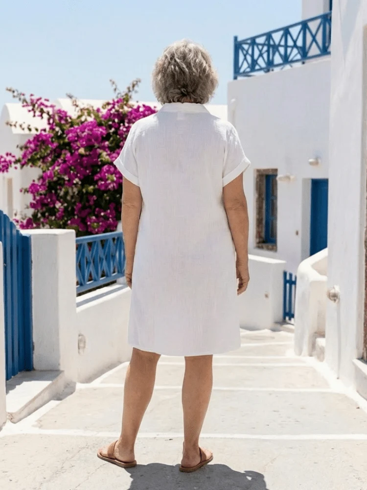 Helene™ - Knielanges Kleid mit Vordertasche