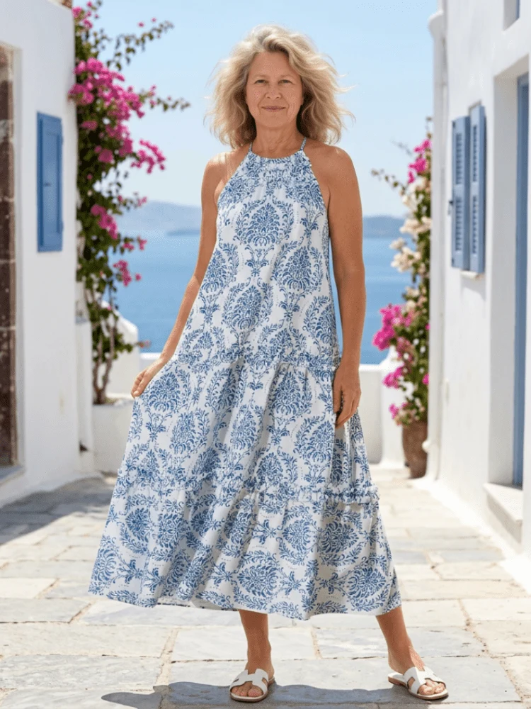 Isadora™ - Ärmelloses Stufenkleid mit Stehkragen