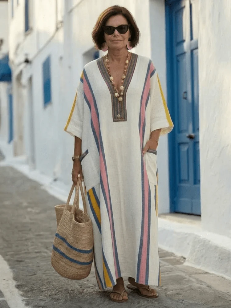 Noemi™ - Maxikleid mit V-Ausschnitt und Taschen