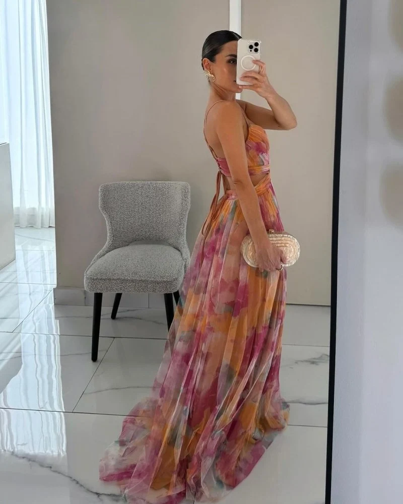Valeria™ - Elegantes florales Maxikleid