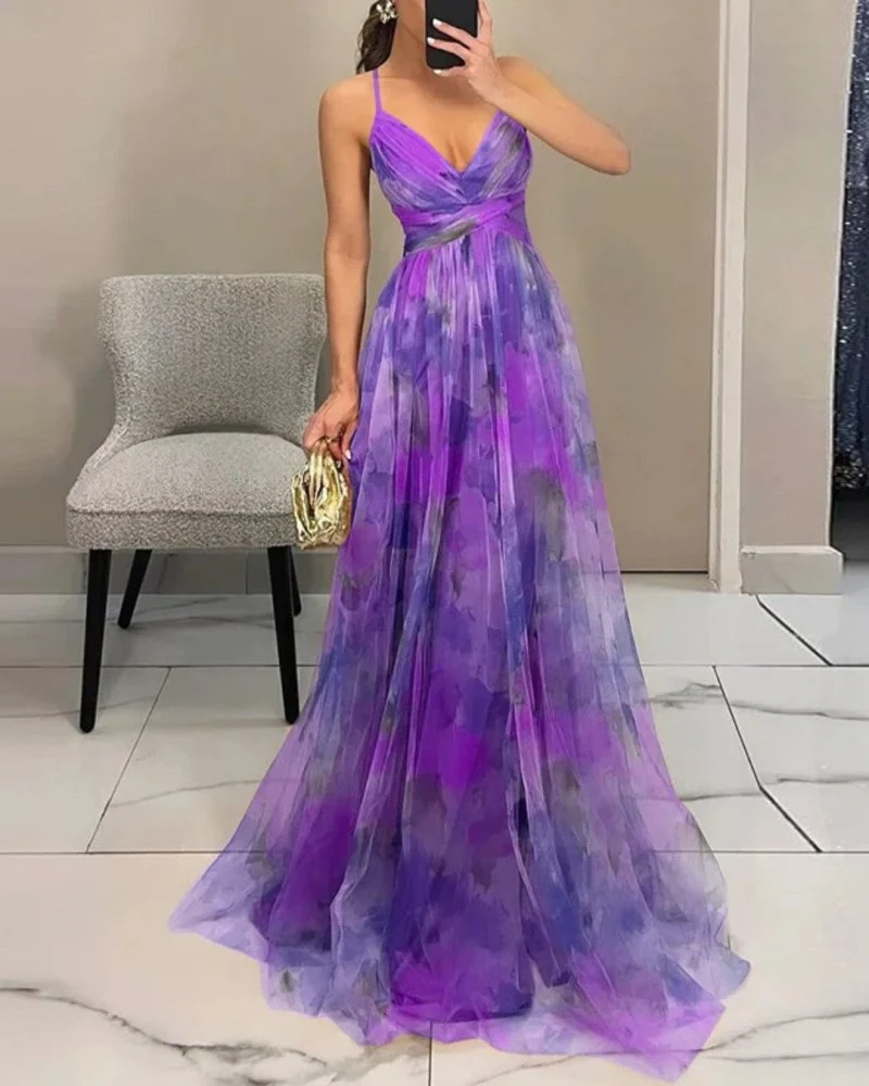 Valeria™ - Elegantes florales Maxikleid