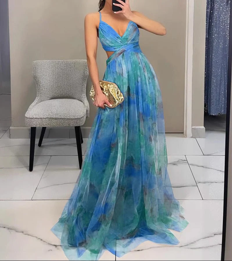 Valeria™ - Elegantes florales Maxikleid