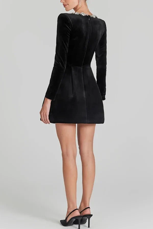 Barbara - Minikleid aus Samt
