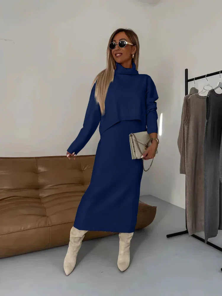 Thalina | Zweiteiliges Strick-Set mit Kleid und Pullover