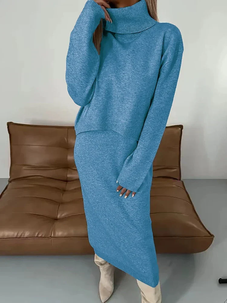 Thalina | Zweiteiliges Strick-Set mit Kleid und Pullover