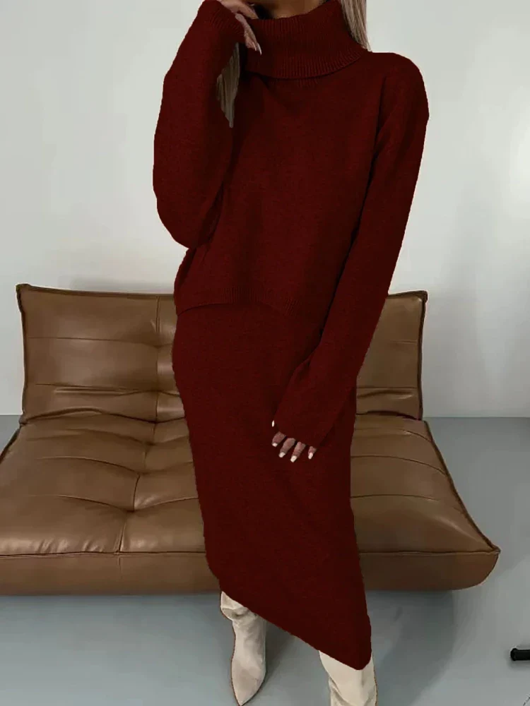 Thalina | Zweiteiliges Strick-Set mit Kleid und Pullover