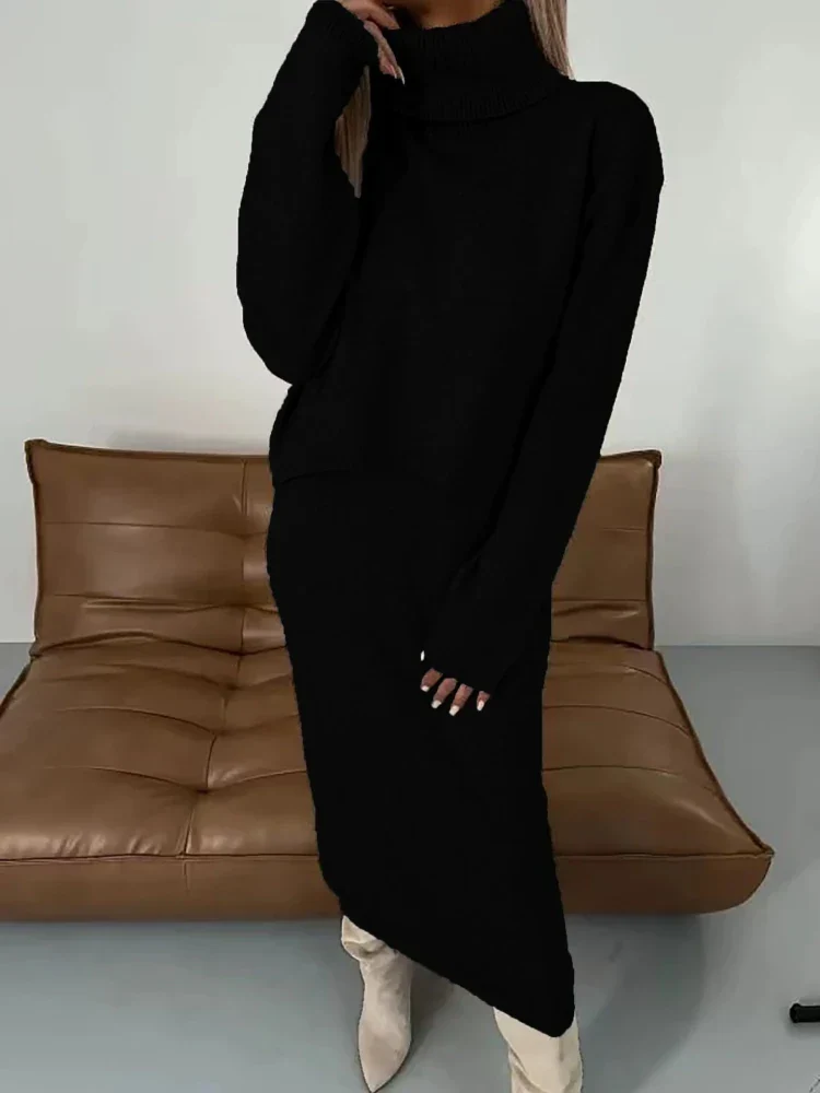 Thalina | Zweiteiliges Strick-Set mit Kleid und Pullover