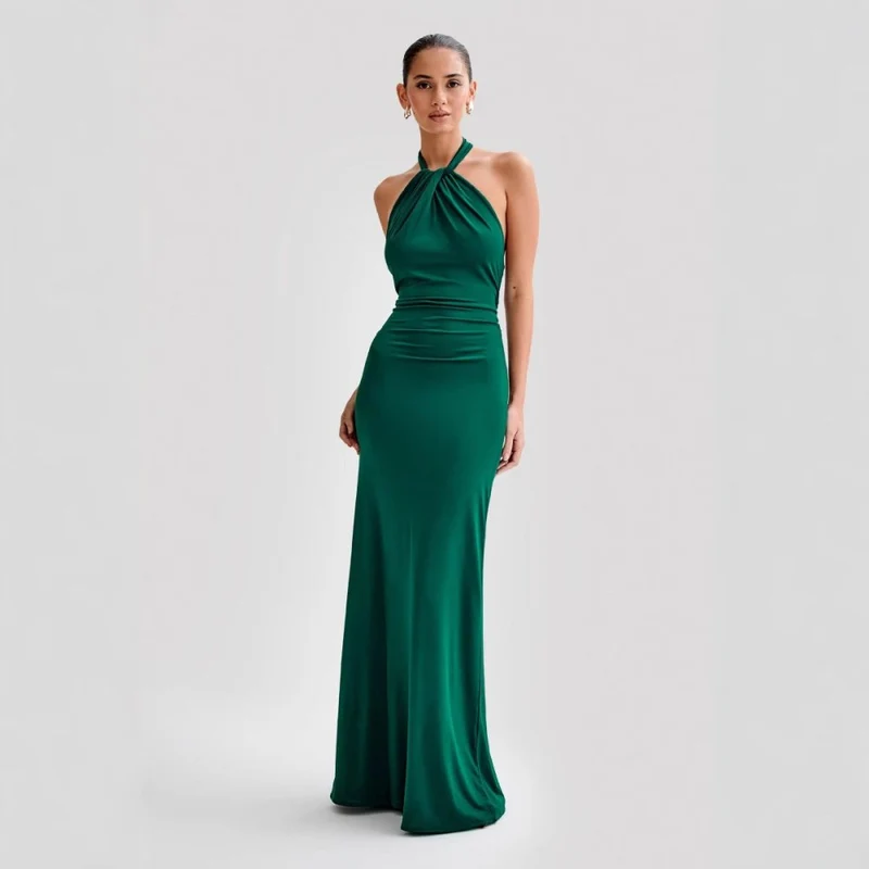 Adrianna | Elegantes Maxi-Halterkleid