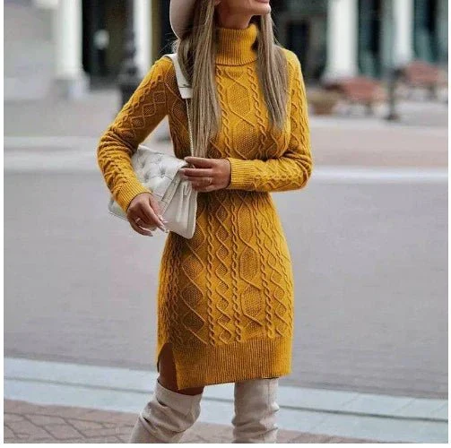 Luise | Strickkleid mit Rollkragen
