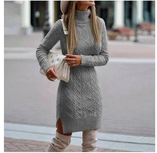 Luise | Strickkleid mit Rollkragen