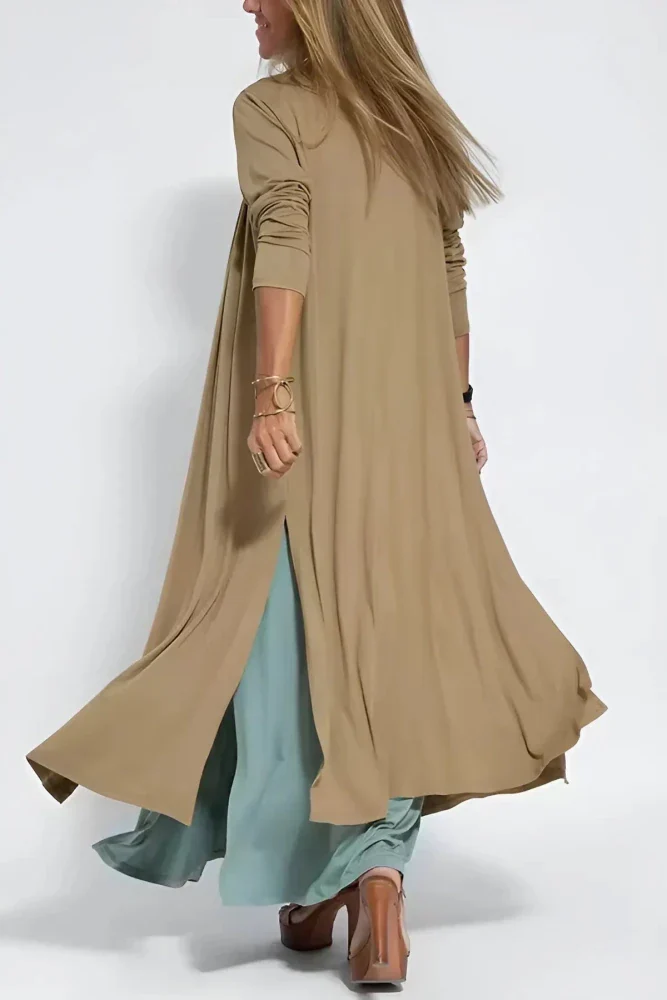 Carmela | Elegantes langes Kleid mit Strickjacke