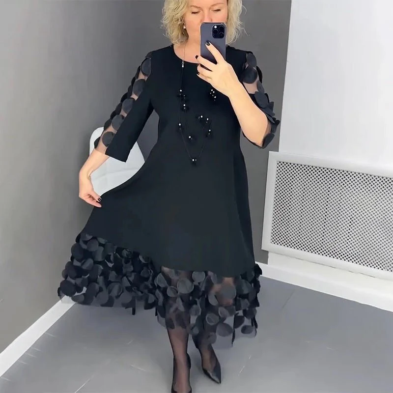 Demi | Ausgestelltes Midikleid mit Punktedekor