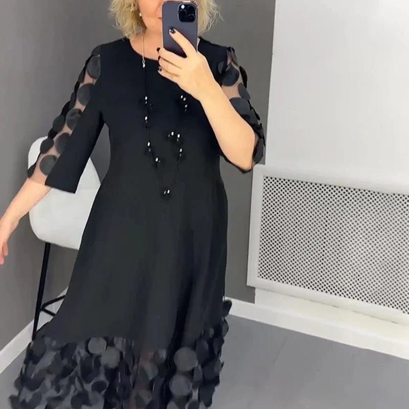 Demi | Ausgestelltes Midikleid mit Punktedekor