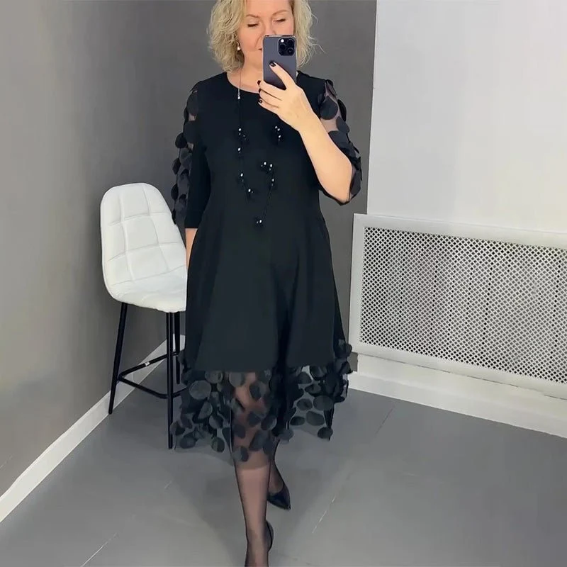 Demi | Ausgestelltes Midikleid mit Punktedekor