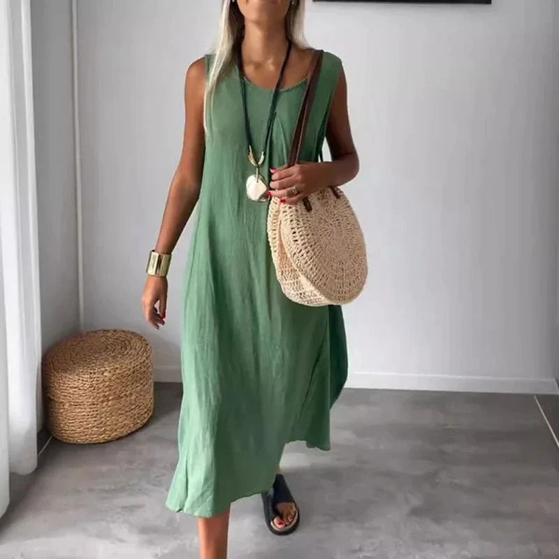 Noemi | Lässiges ärmelloses Kleid mit Taschen