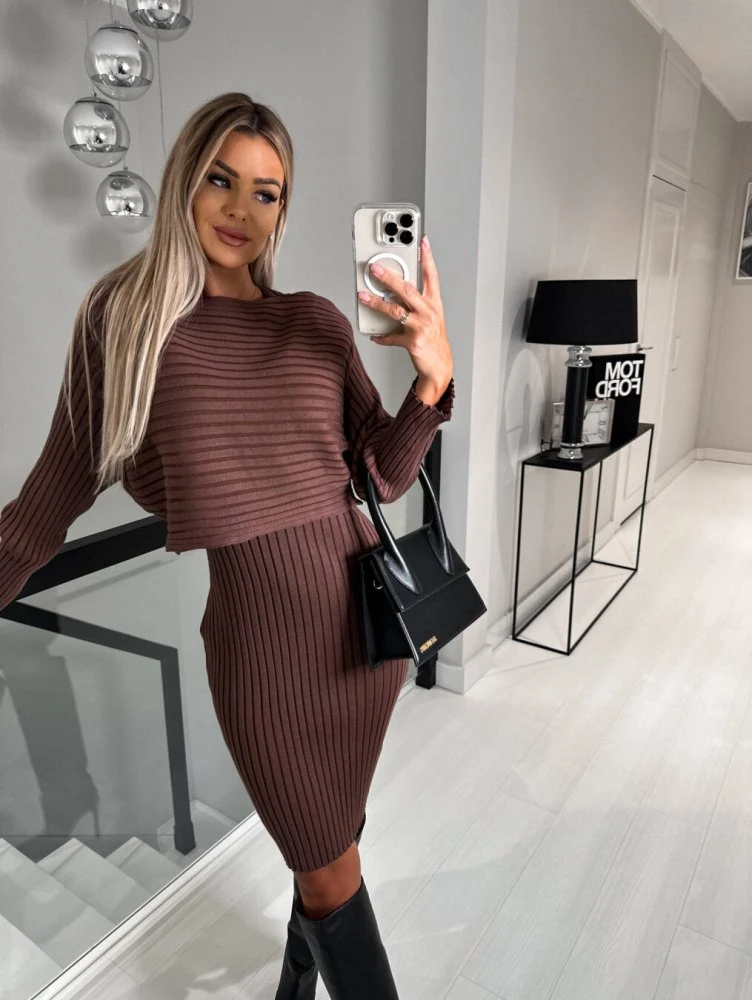 Noelia | Strickkleid mit Pullover-Set