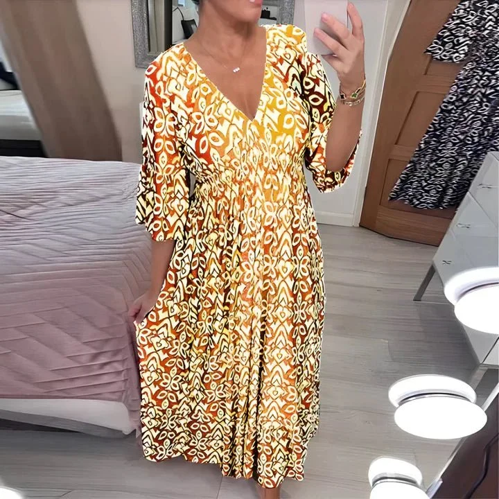 Frieda | Luftiges Sommerkleid mit V-Ausschnitt