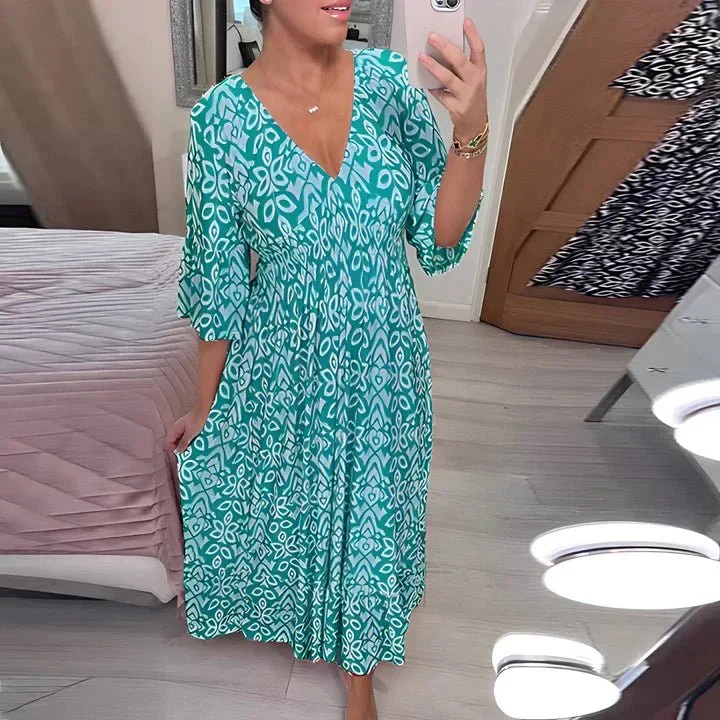 Frieda | Luftiges Sommerkleid mit V-Ausschnitt